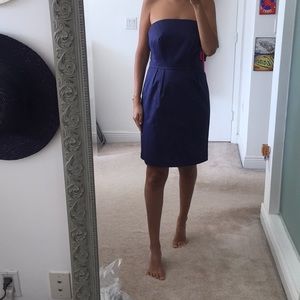 Blue strapless dress size 8!
